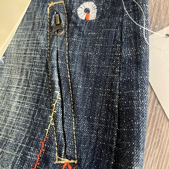 Akdmks Denim Mini Skirt with Colorful Stitching - Picture 6 of 13